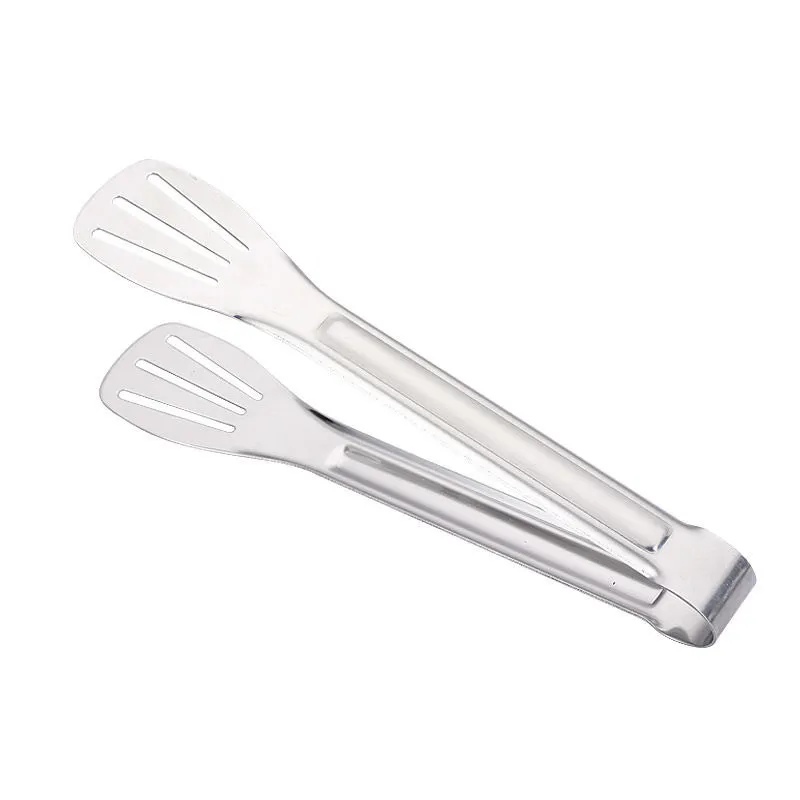 304 Stainless Steel One-Piece Food Tongs – Extra-Long Heavy-Duty Kitchen Tongs for BBQ, Grilling, Pancakes, Steaks, and Serving, Seamless Heat-Resistant Cooking Tongs with Non-Slip Grip